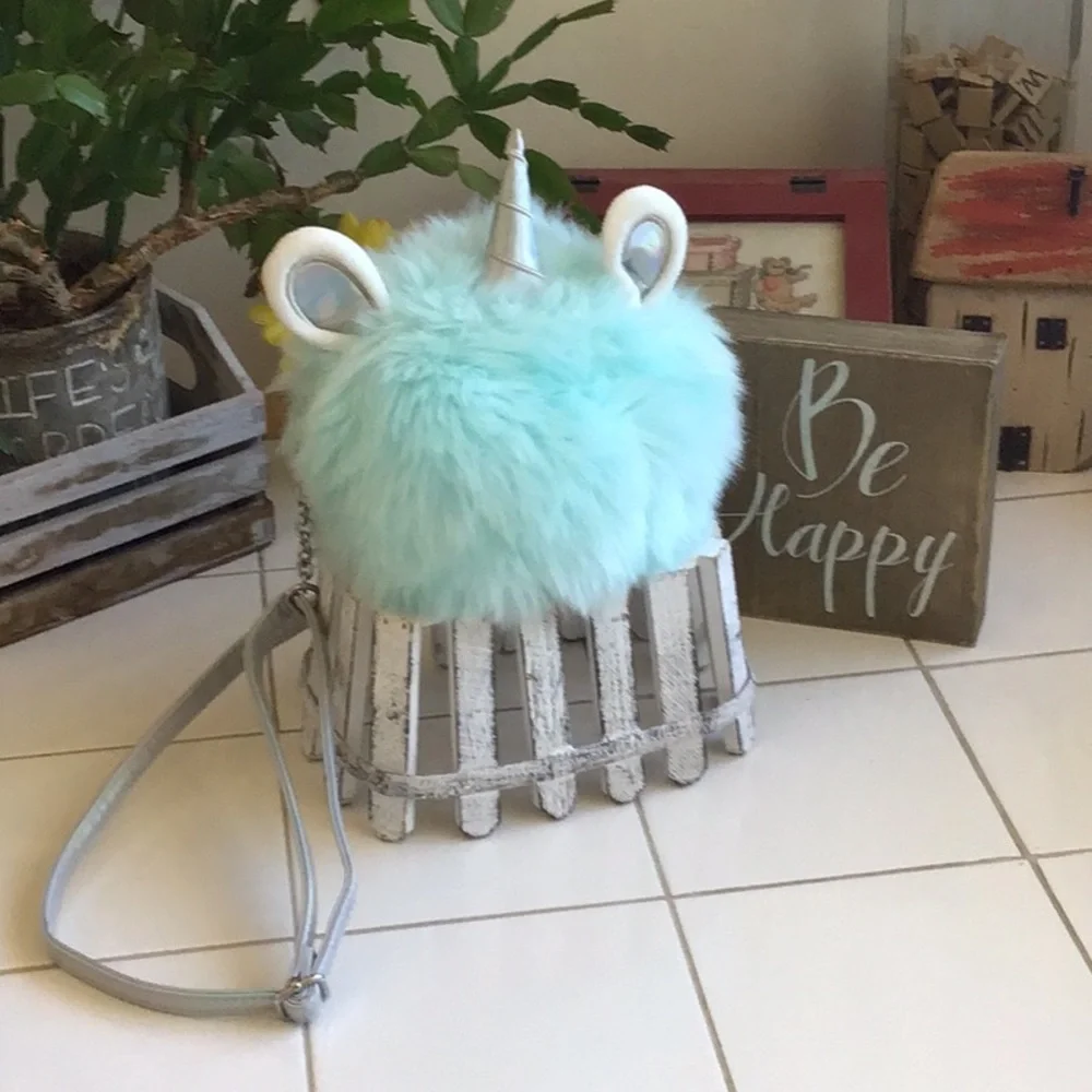 ‘Justice’ Faux Fur Unicorn Crossbody